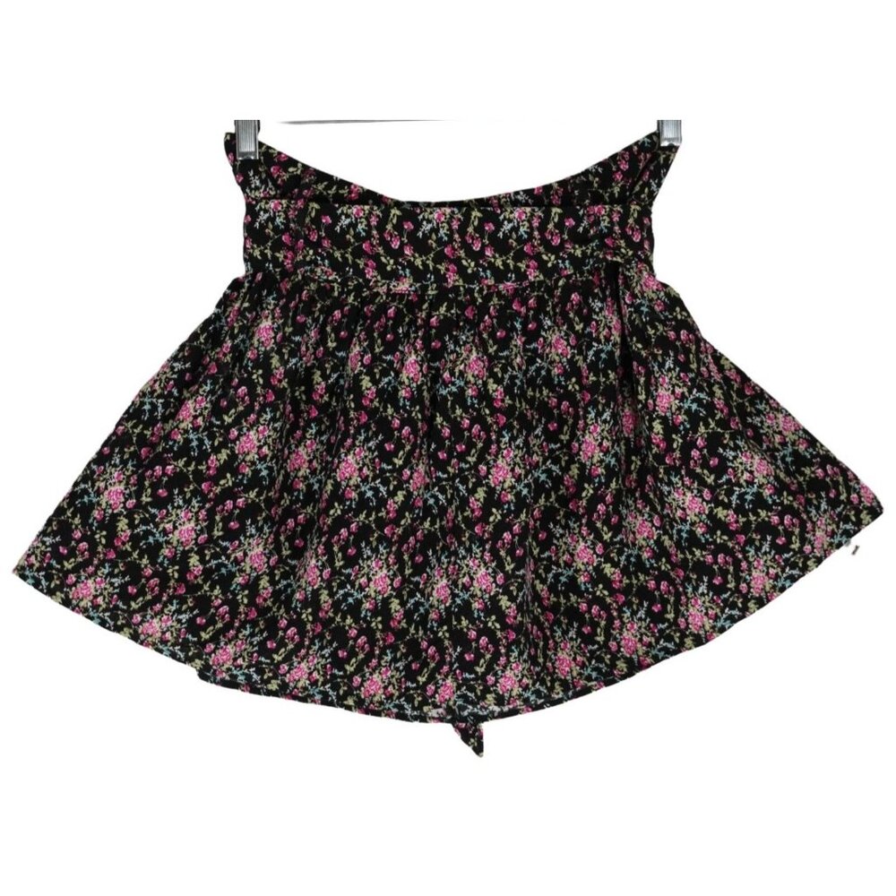 Vtg 90s Y2k Mini Skirt Floral Print by Spring Street Flouncy Belted Skater Ditzy